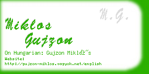 miklos gujzon business card